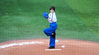 筧美和子さんによる始球式！ナイスコントロール！2023/06/16 横浜DeNAベイスターズ 横浜スタジアム