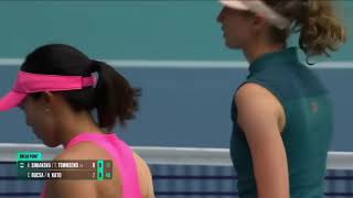 Kateřina Siniaková and Miyu Kato Vs. Taylor Townsend and Cristina Bucșa