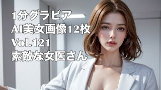 【AI美女グラビア】Vol.121 素敵な女医さん！AI美女画像を1分！【AI beauty gravure】
