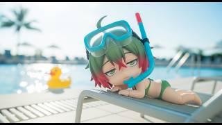 【AI‣MV】あちちわちちプールサイド | Summer Spiral Love　【 Veo 2･3 / whisk / udio / filmora / uniConverter 4K 】